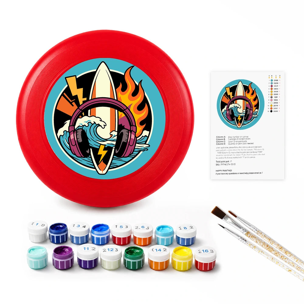 
Paint by Numbers - Frisbee | Flaming Surfboard