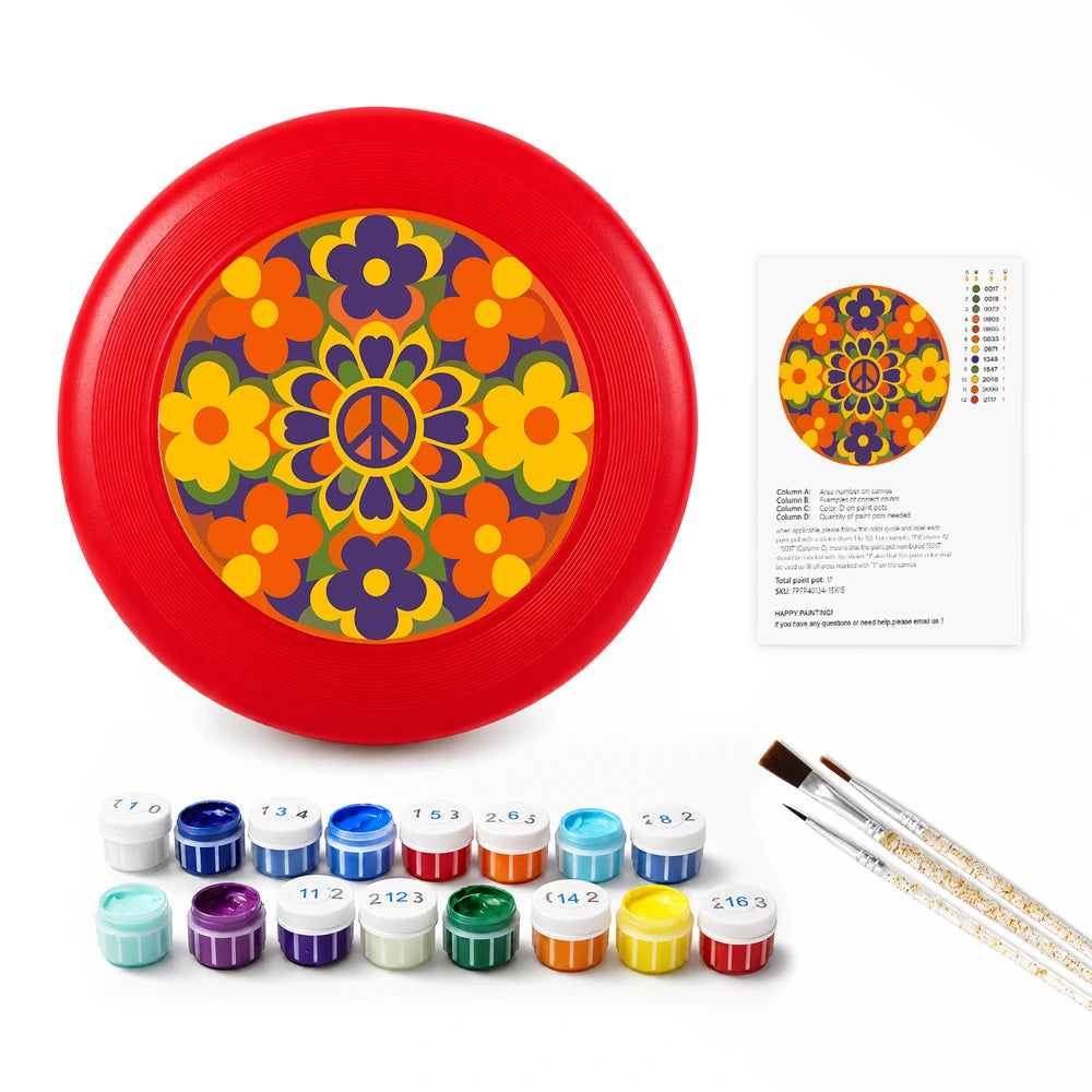 
Paint by Numbers - Frisbee | Flower Power Mandala