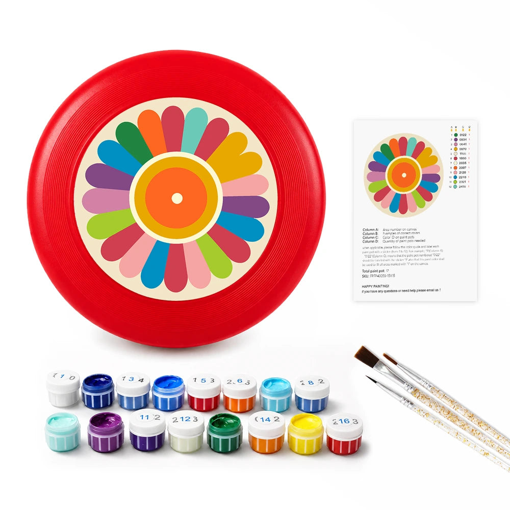 
Paint by Numbers - Frisbee | Flower Wheel