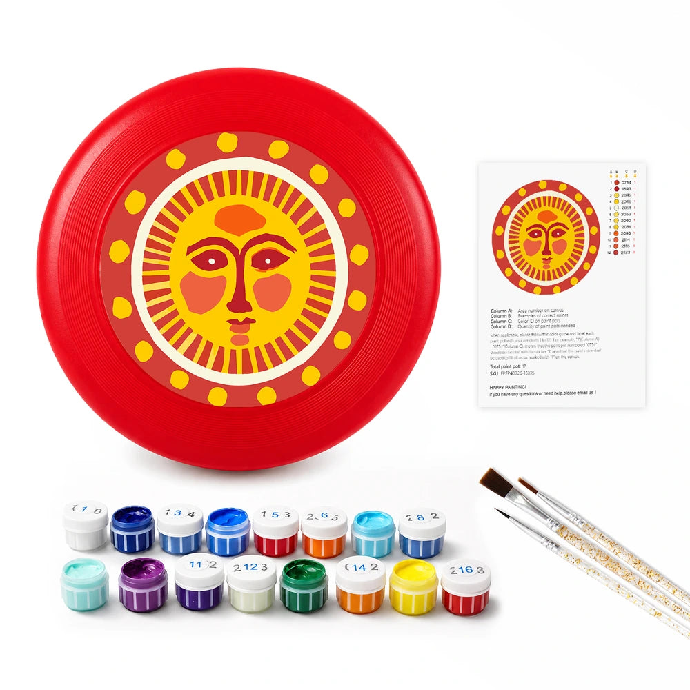 Paint by Numbers - Frisbee | Folk Sun Face