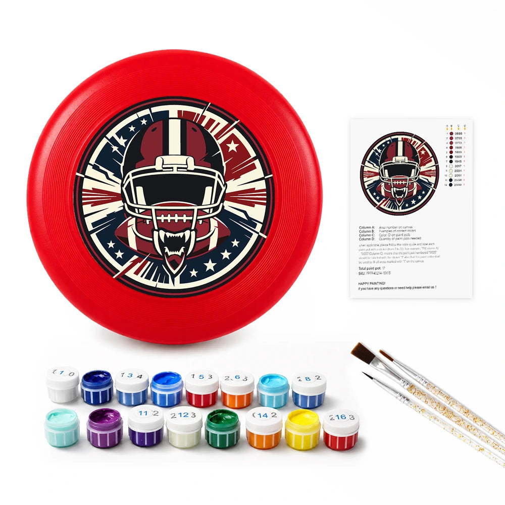 
Paint by Numbers - Frisbee | Football Helmet Crest