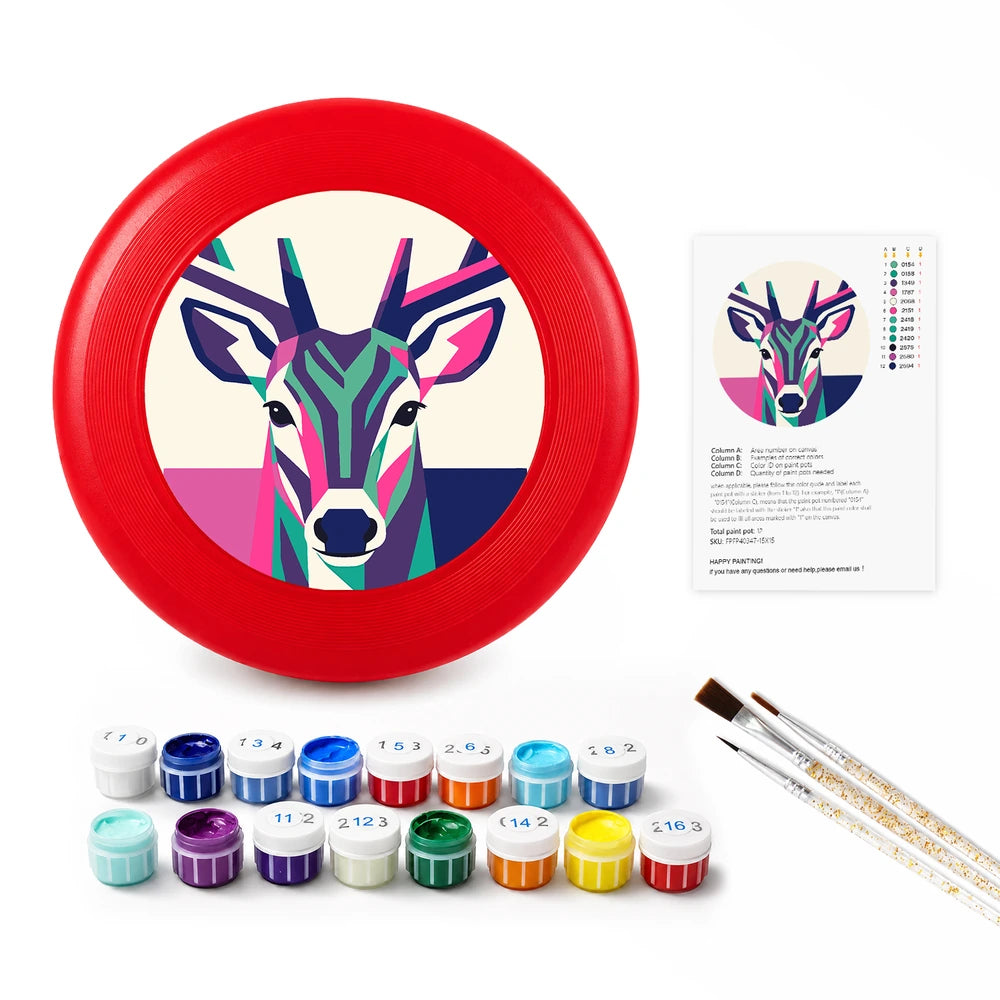 Paint by Numbers - Frisbee | Geometric Deer