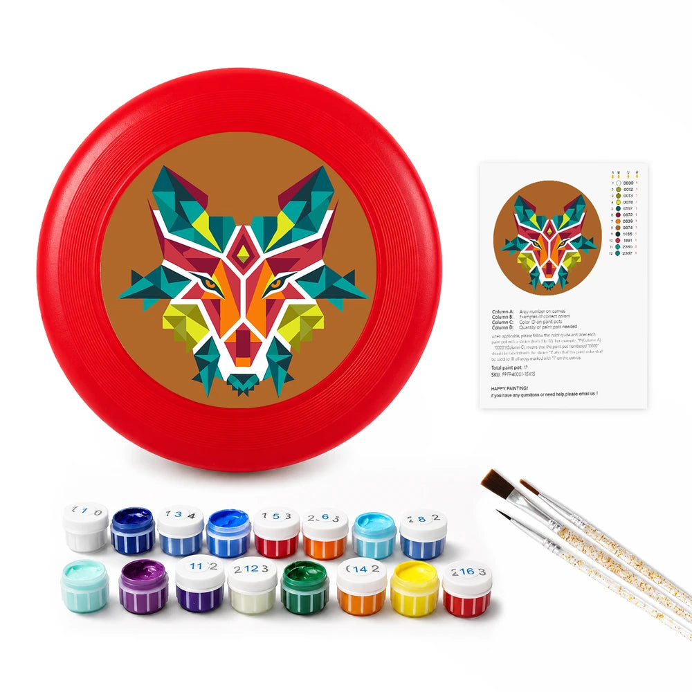 
Paint by Numbers - Frisbee | Geometric Fox