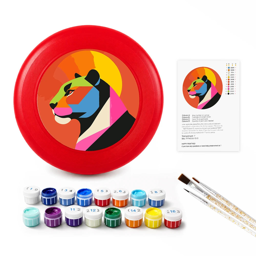 
Paint by Numbers - Frisbee | Geometric Panther