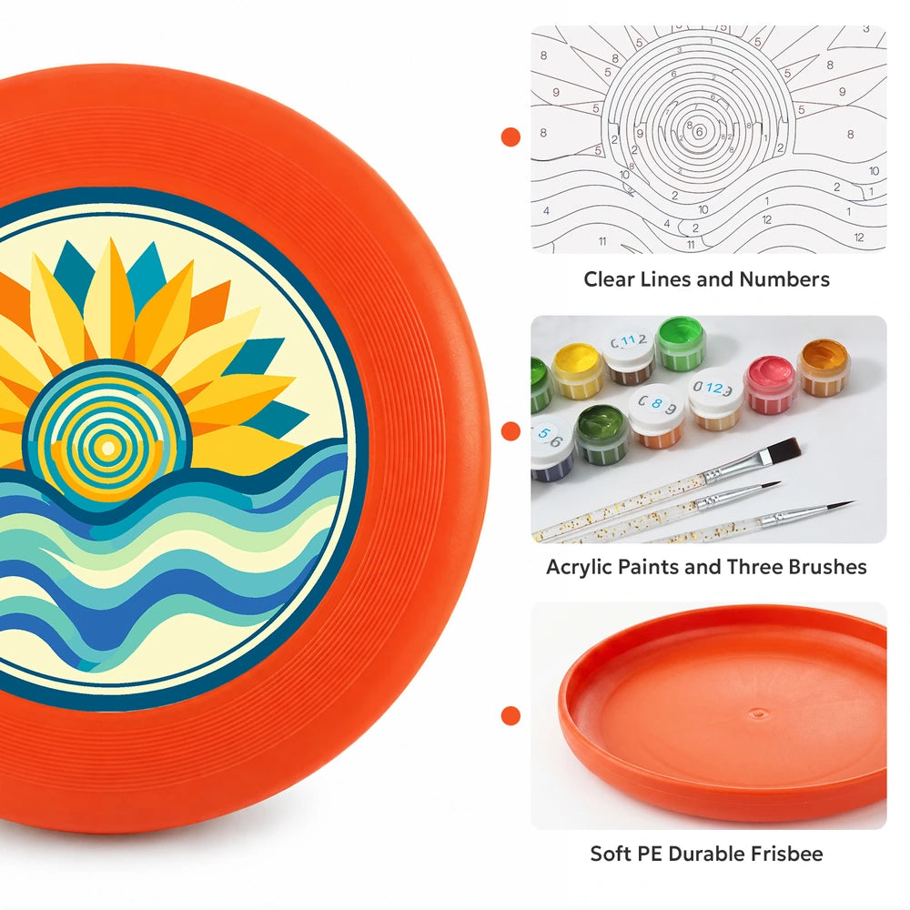 Paint by Numbers - Frisbee | Golden Sun and Waves
