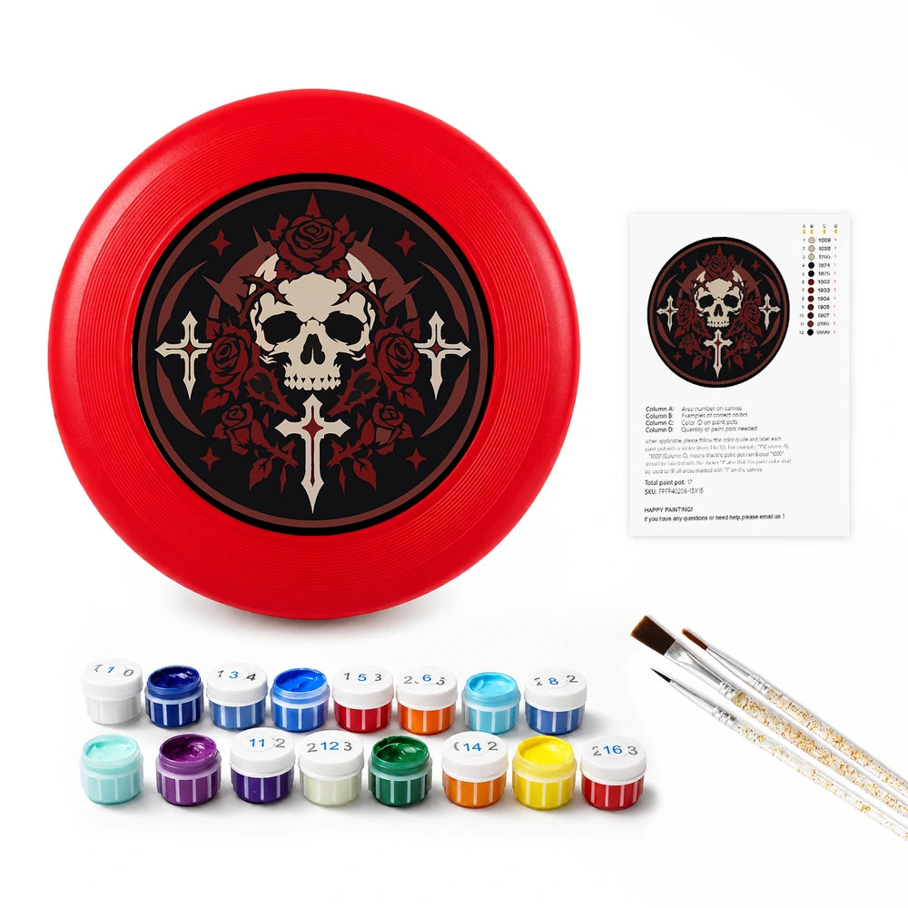 
Paint by Numbers - Frisbee | Gothic Skull Crest