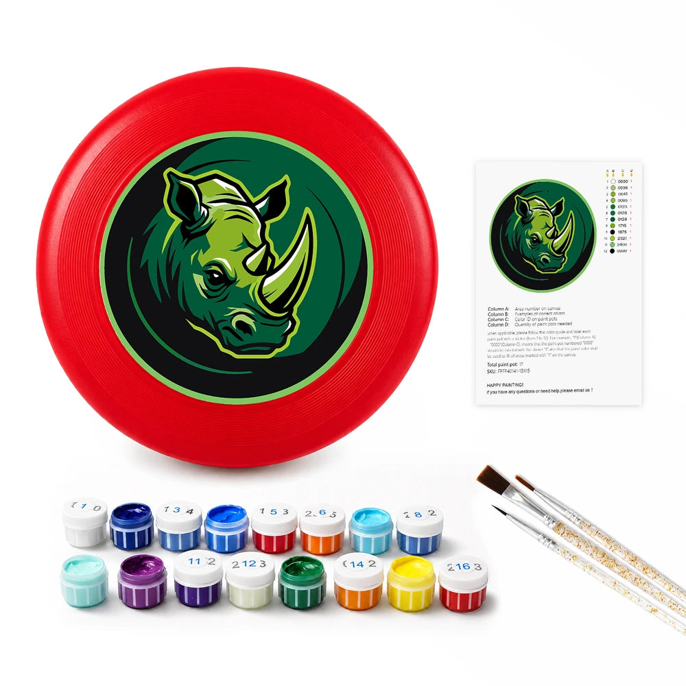
Paint by Numbers - Frisbee | Green Rhino Emblem