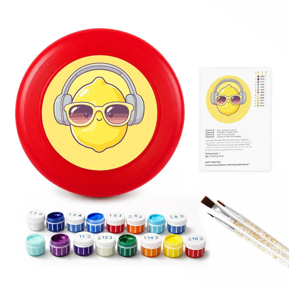 
Paint by Numbers - Frisbee | Lemon with Headphones
