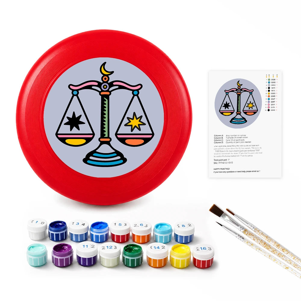 
Paint by Numbers - Frisbee | Libra Scales Sign