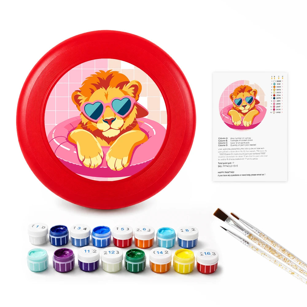 Paint by Numbers - Frisbee | Lion in a Pool Ring