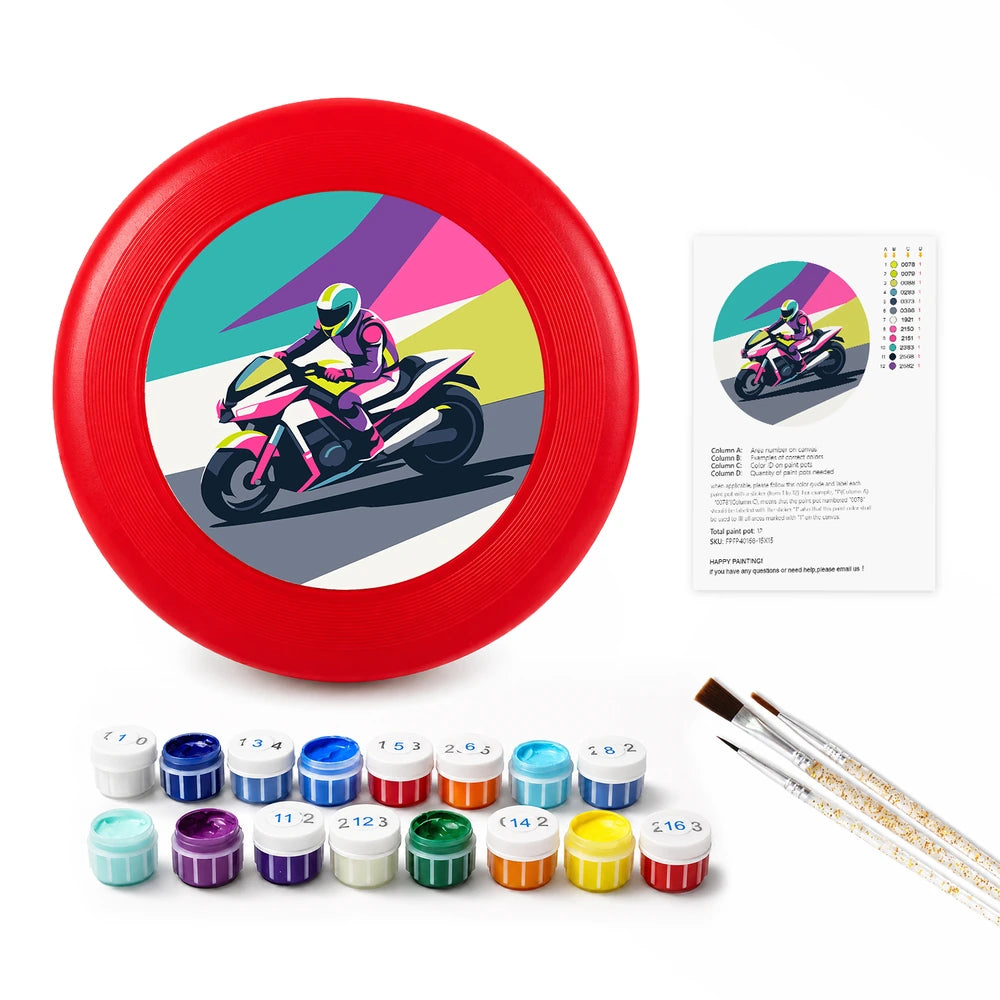 Paint by Numbers - Frisbee | Motorbike Racer