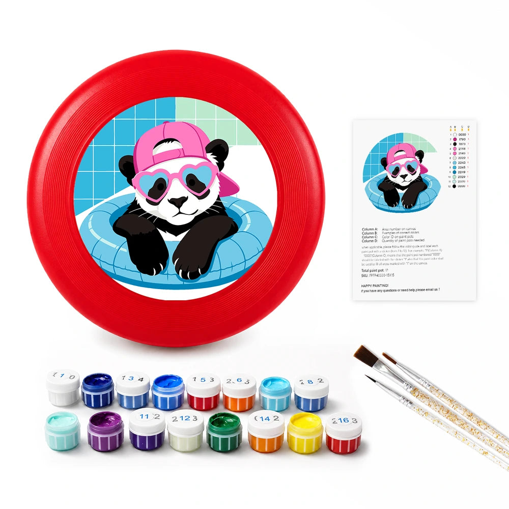 Paint by Numbers - Frisbee | Panda in a Pool Ring