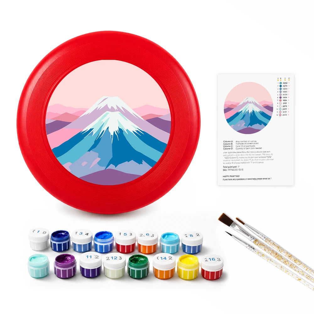 
Paint by Numbers - Frisbee | Pastel Mount Fuji