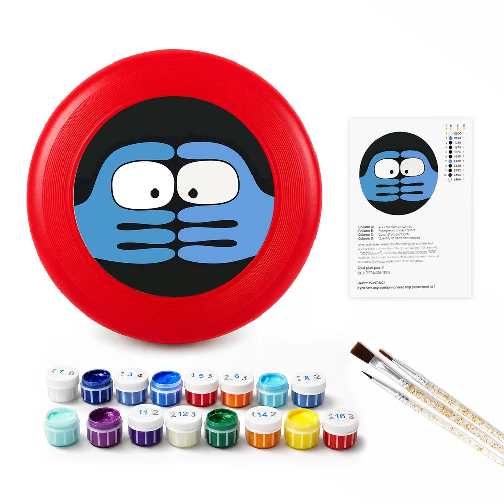 
Paint by Numbers - Frisbee | Peeking Blue Face