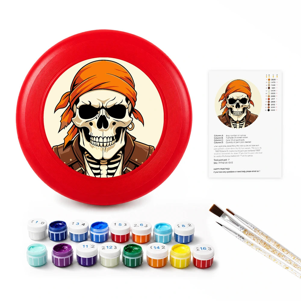 Paint by Numbers - Frisbee | Pirate Skeleton