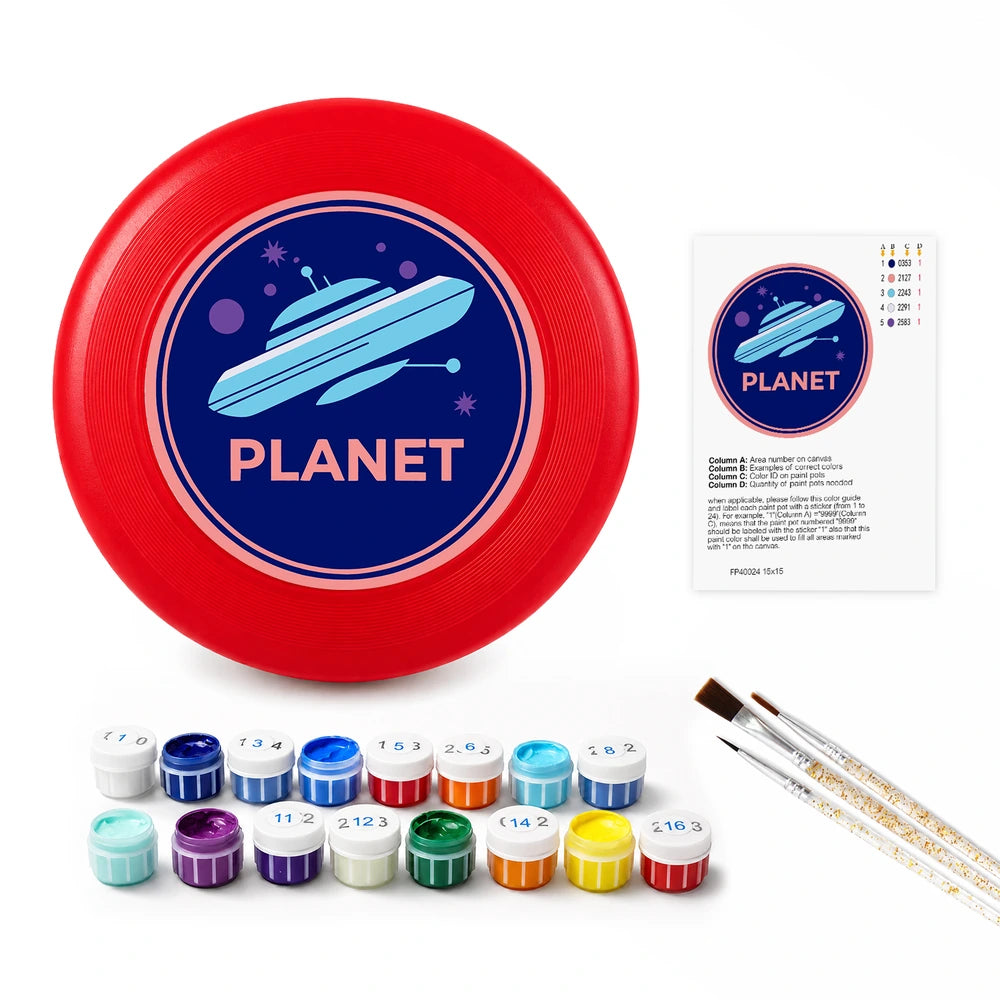 
Paint by Numbers - Frisbee | Planet Badge