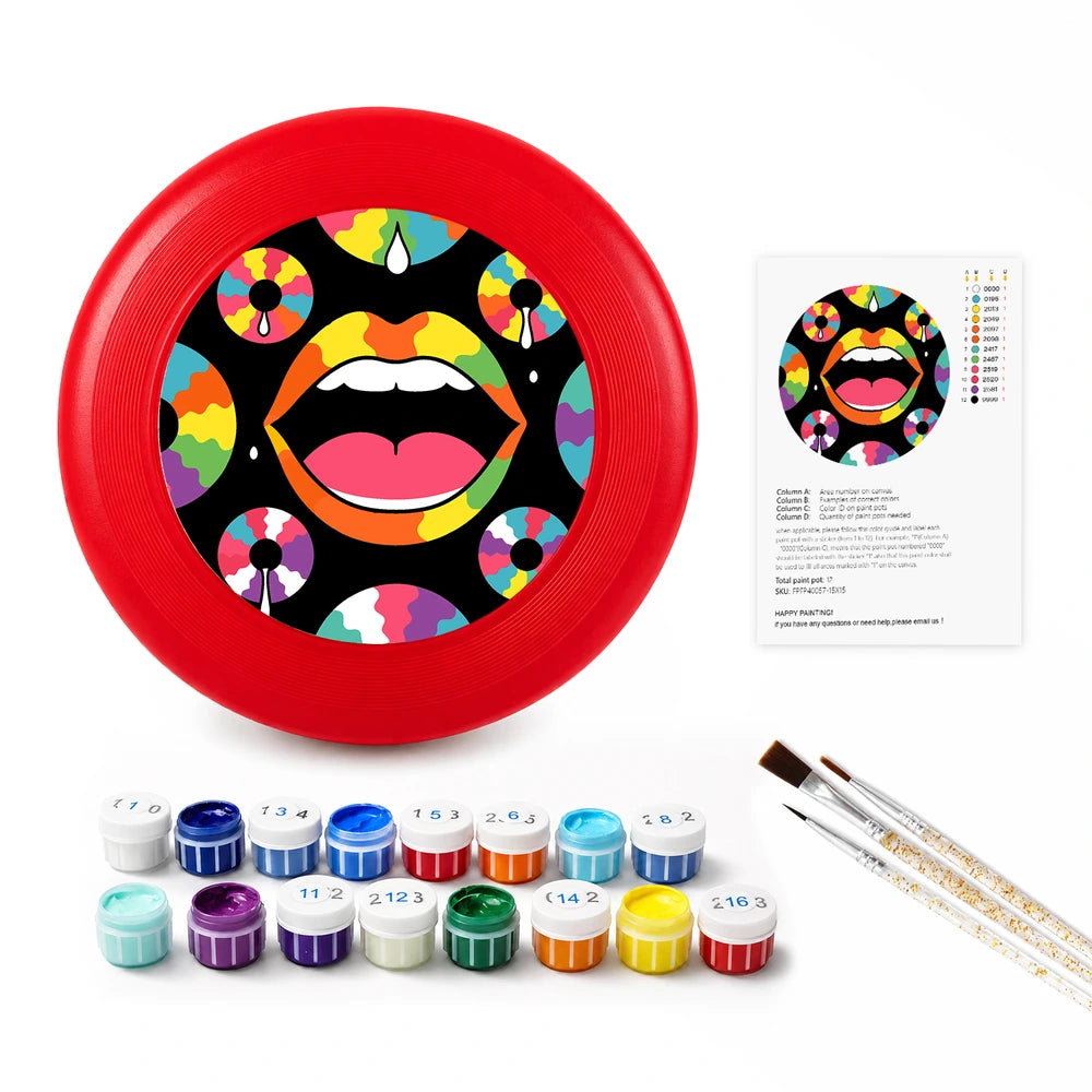 Paint by Numbers - Frisbee | Pop Art Lips