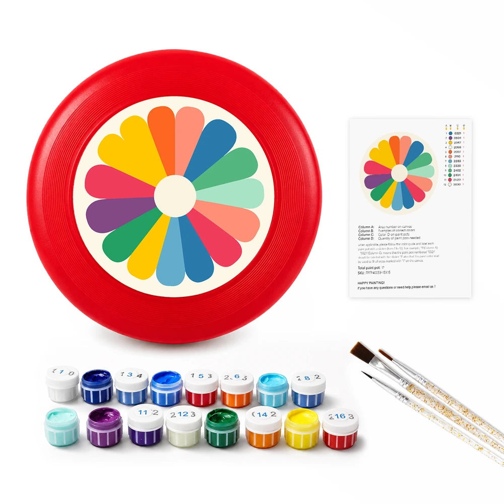 
Paint by Numbers - Frisbee | Rainbow Petal Wheel