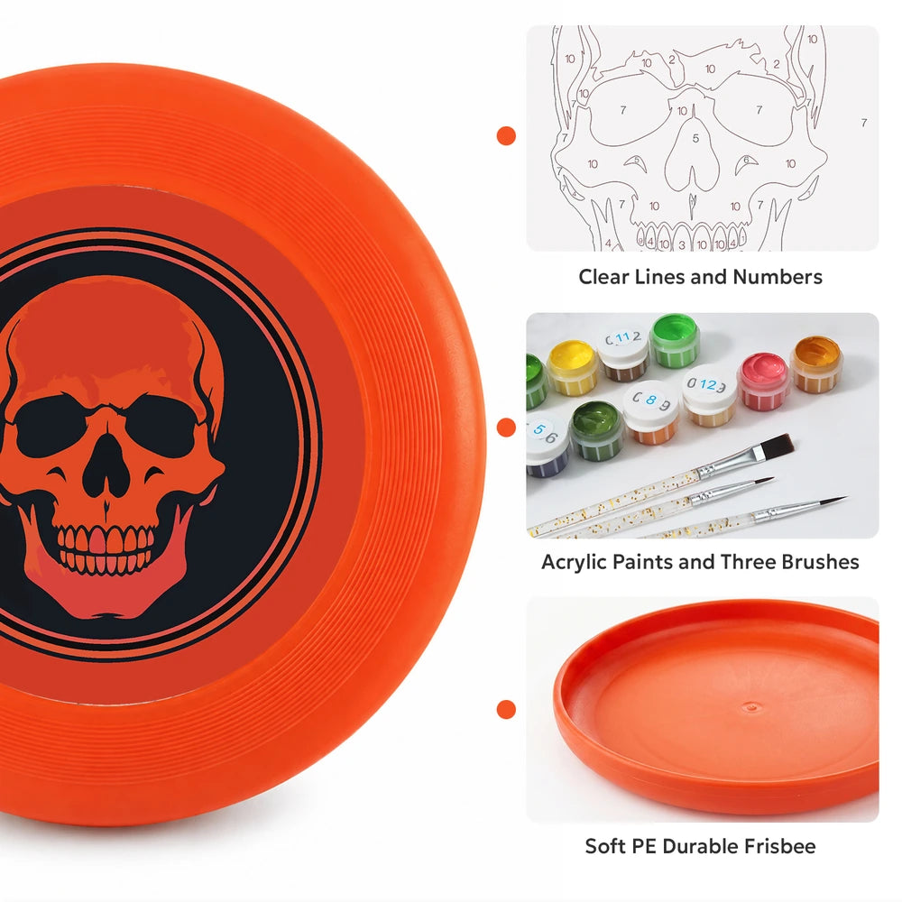 
Paint by Numbers - Frisbee | Red Skull Emblem