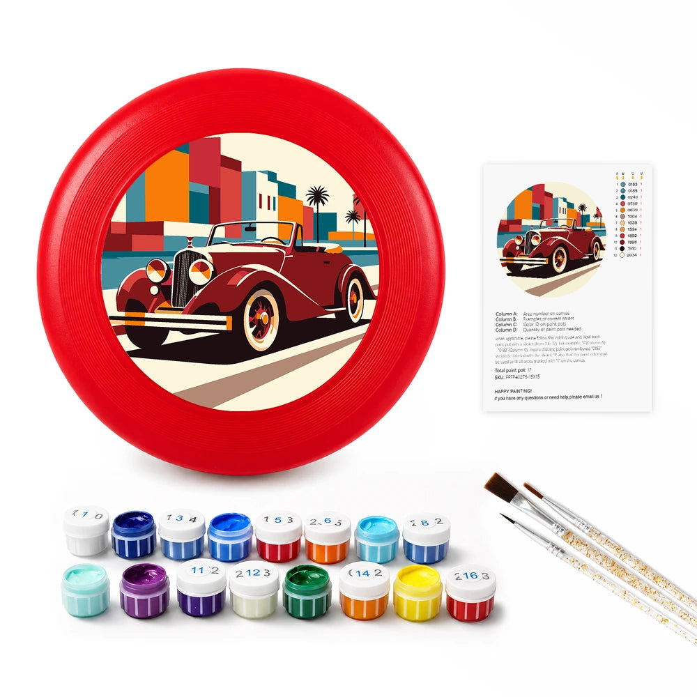 
Paint by Numbers - Frisbee | Red Vintage Car