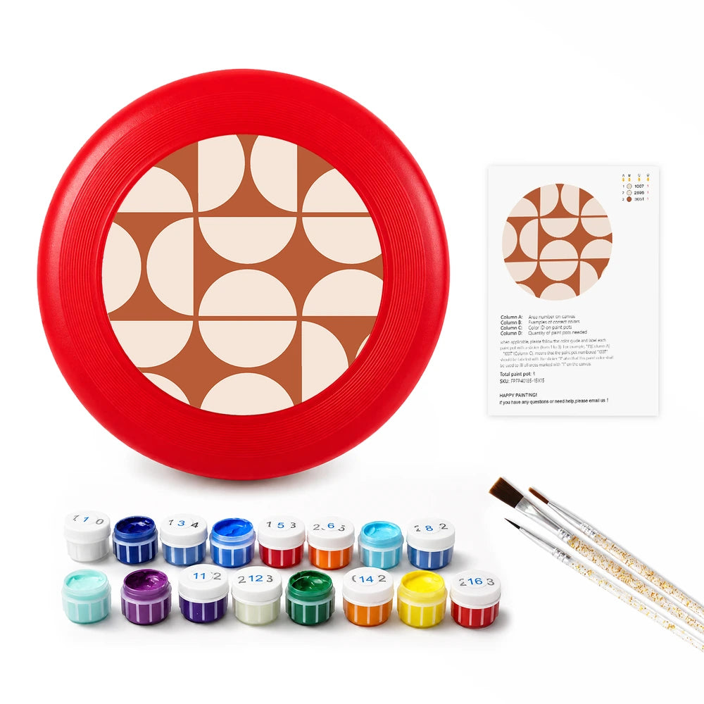 
Paint by Numbers - Frisbee | Retro Arch Pattern