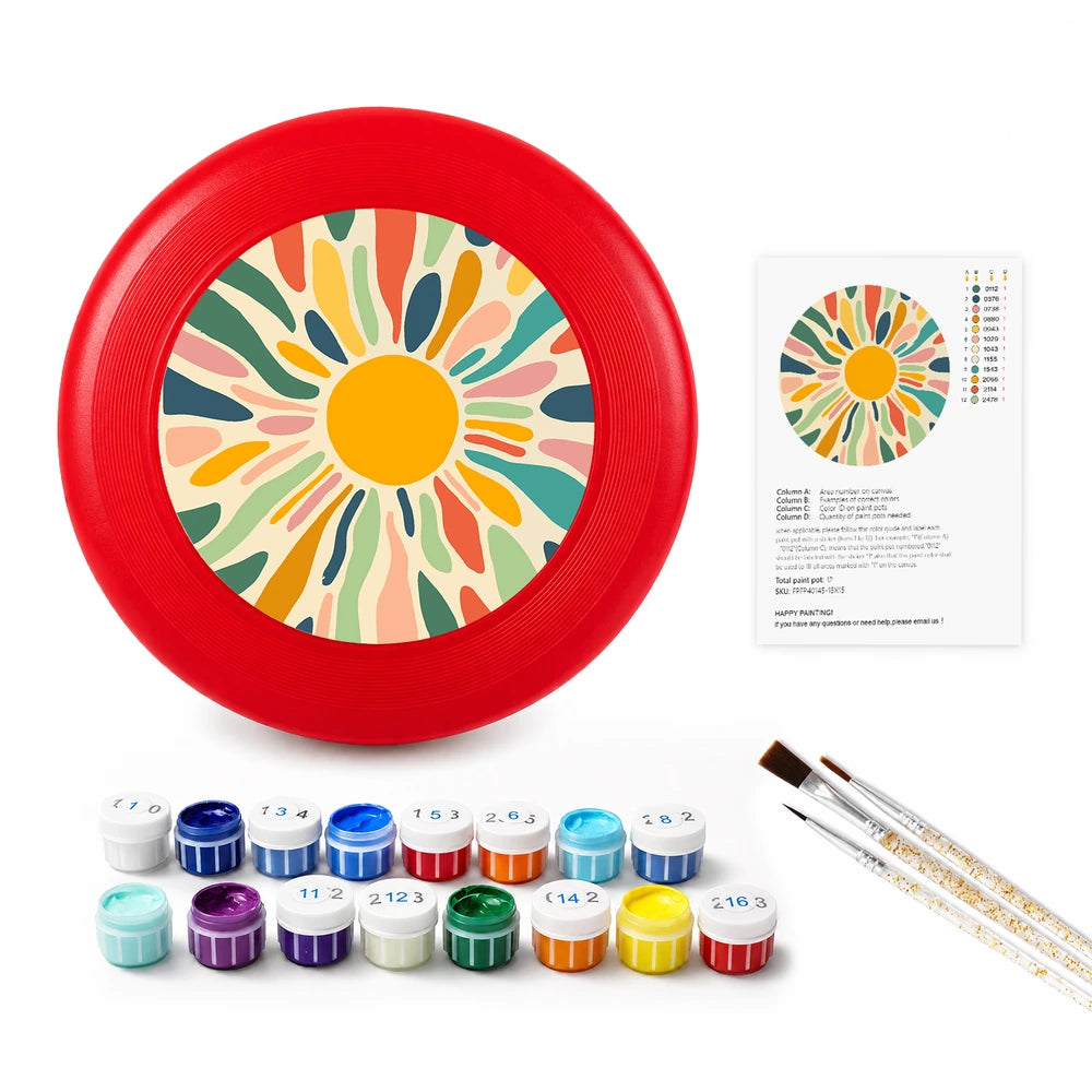 
Paint by Numbers - Frisbee | Retro Flower Burst