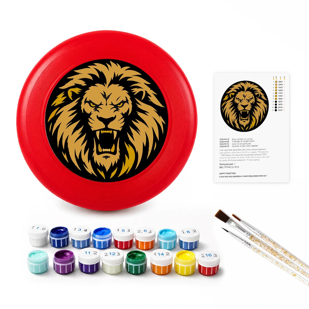 
Paint by Numbers - Frisbee | Roaring Golden Lion