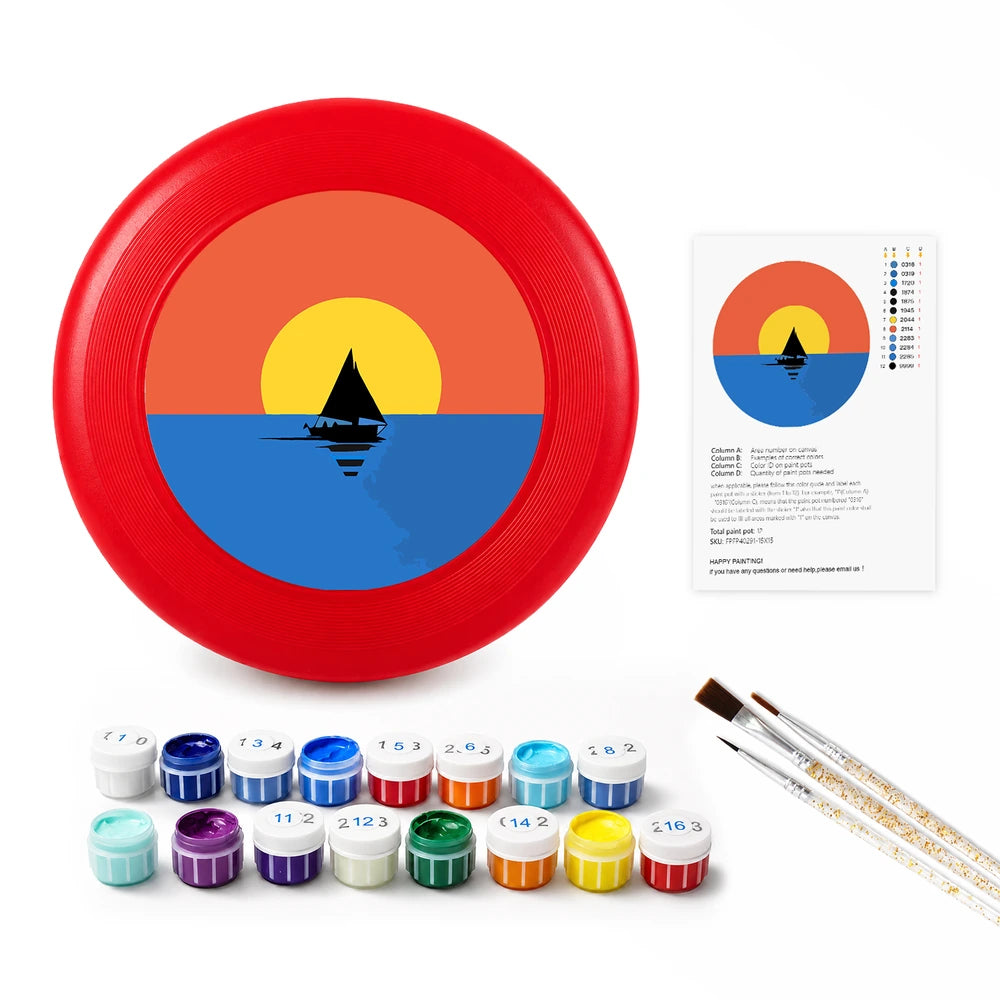 
Paint by Numbers - Frisbee | Sailboat at Sunset