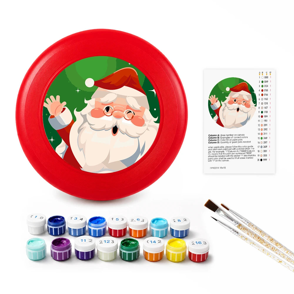 Paint by Numbers - Frisbee | Santa in a Green Hat