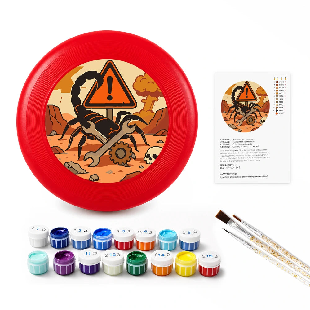 Paint by Numbers - Frisbee | Scorpion Warning Sign