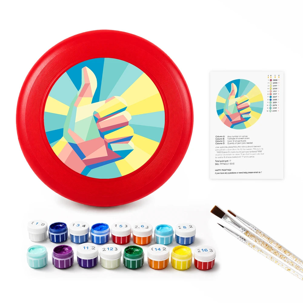 Paint by Numbers - Frisbee | Shaka Hand