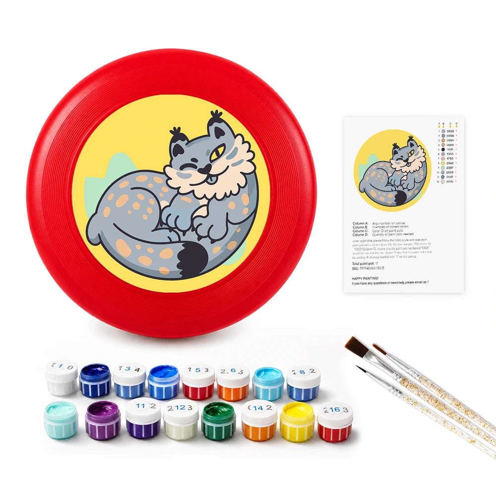 
Paint by Numbers - Frisbee | Sleeping Grey Cat
