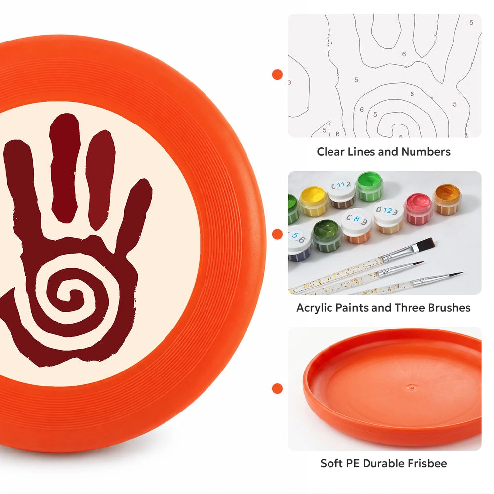 
Paint by Numbers - Frisbee | Spiral Hand Symbol