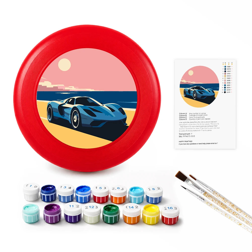 Paint by Numbers - Frisbee | Sports Car at Dusk