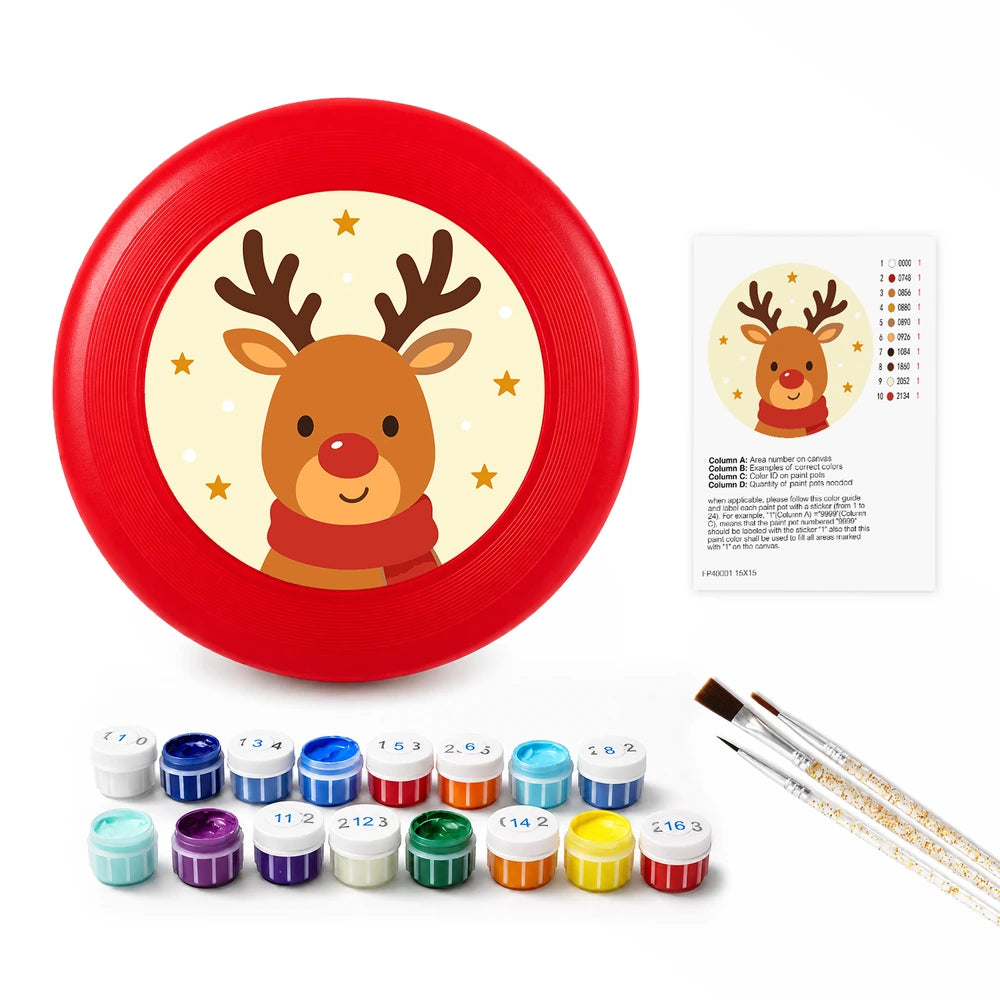 
Paint by Numbers - Frisbee | Starry Reindeer Face