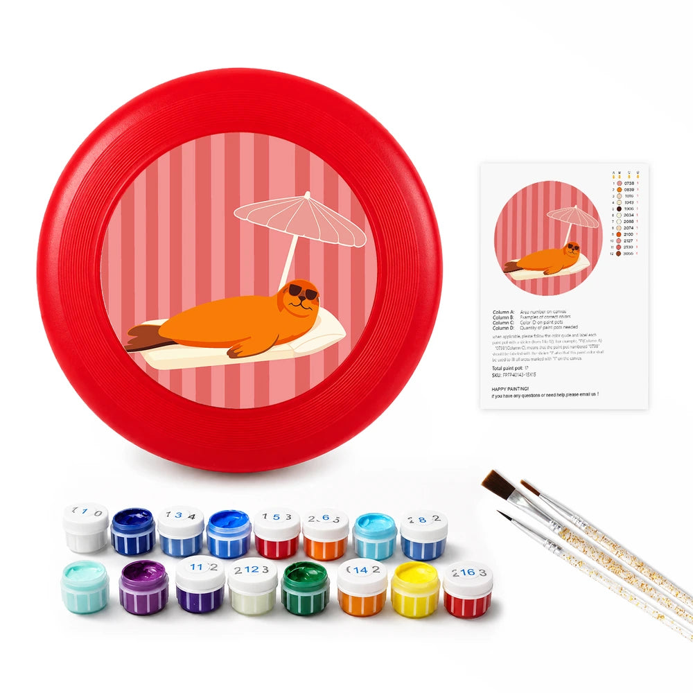 Paint by Numbers - Frisbee | Sunbathing Cat