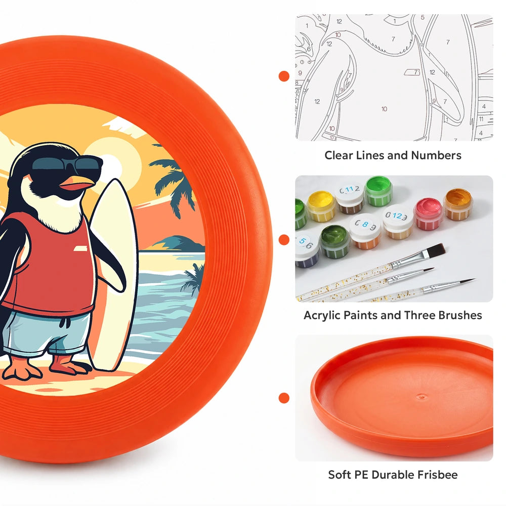 Paint by Numbers - Frisbee | Surfing Penguin