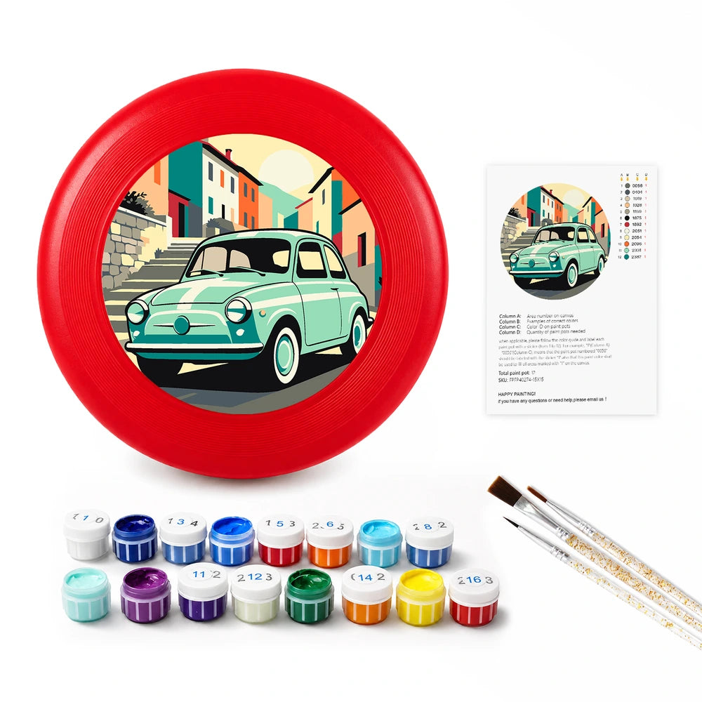 
Paint by Numbers - Frisbee | Vintage Car in the Village