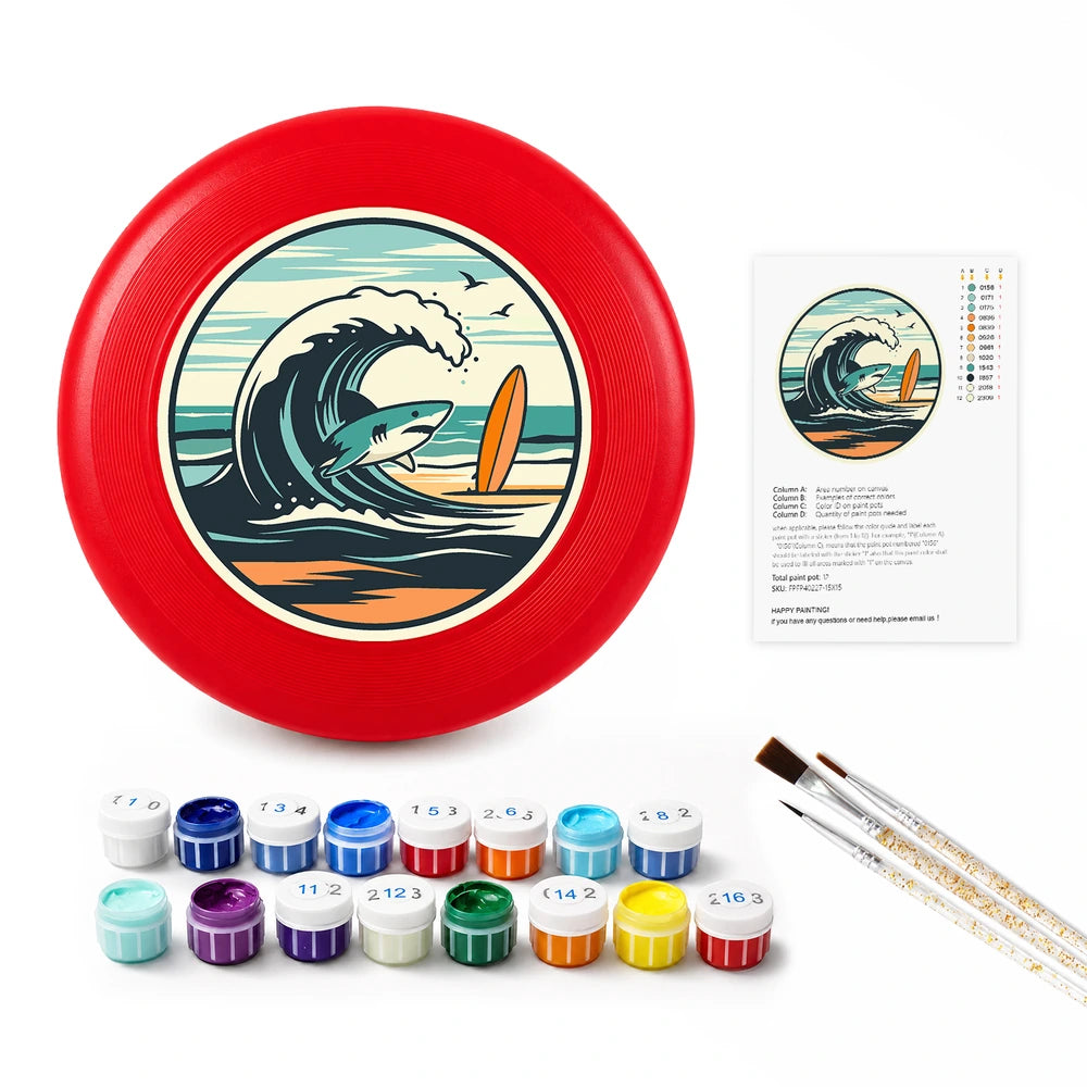 Paint by Numbers - Frisbee | Wave and Surfboard