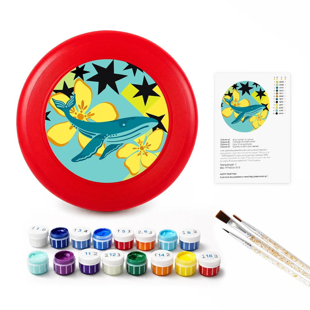 
Paint by Numbers - Frisbee | Whale Among Flowers