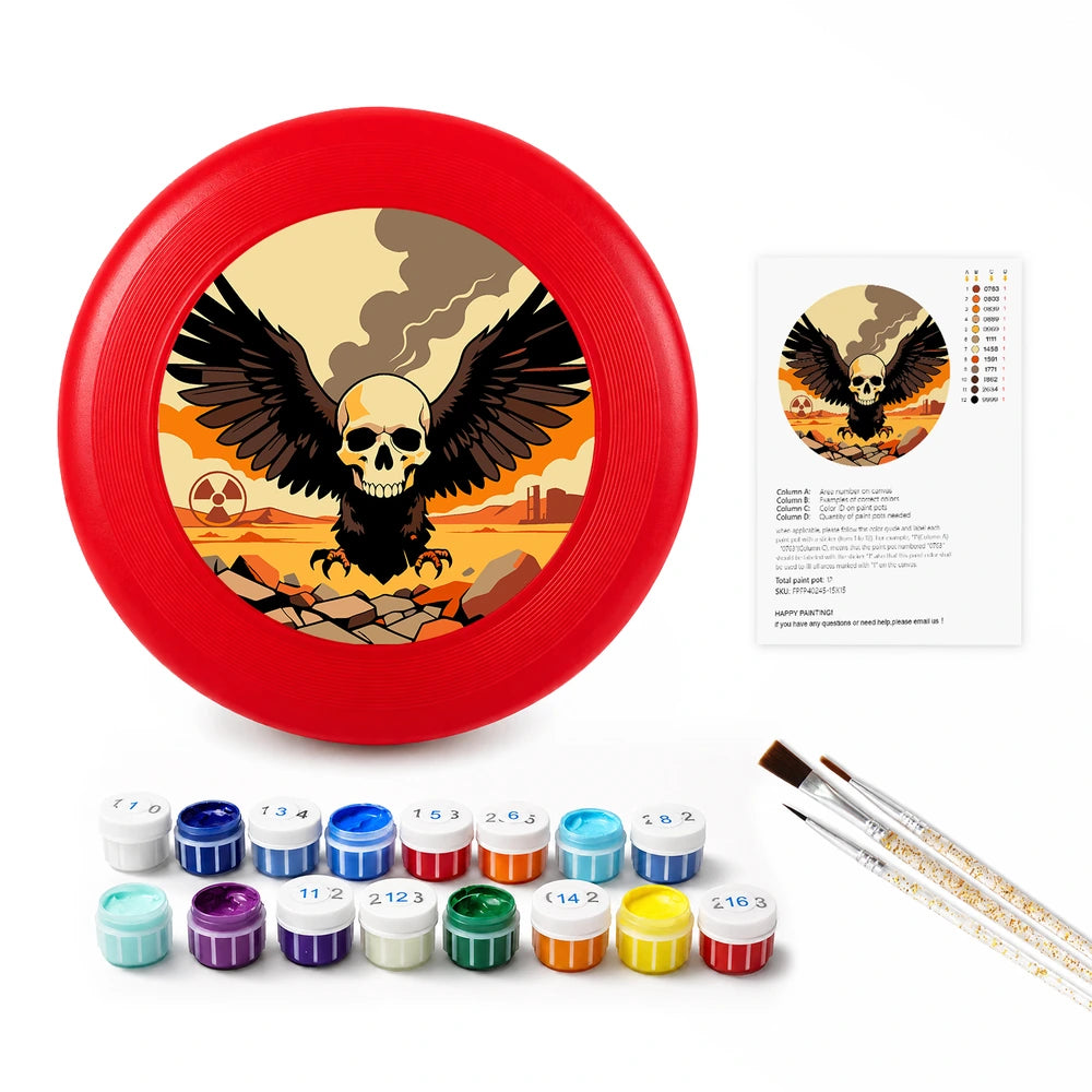 
Paint by Numbers - Frisbee | Winged Skull