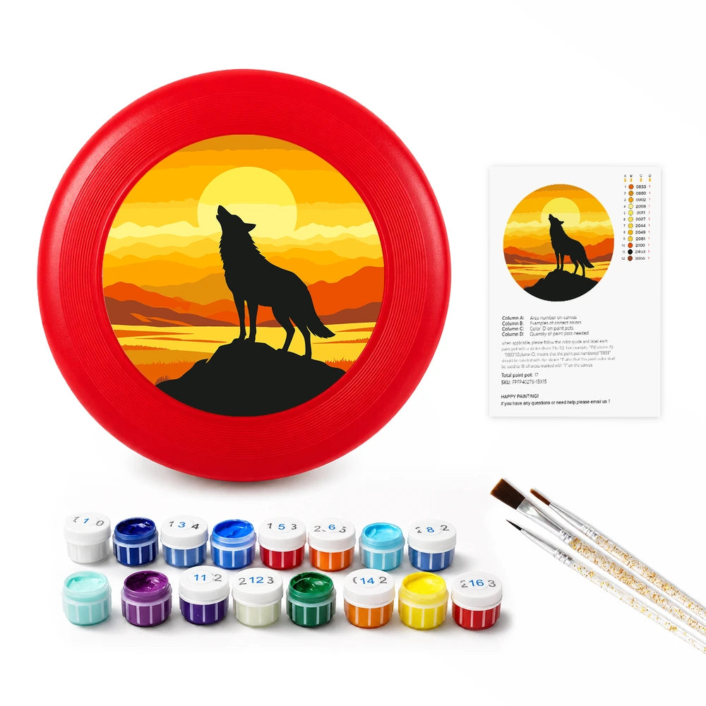 
Paint by Numbers - Frisbee | Wolf at Sunset