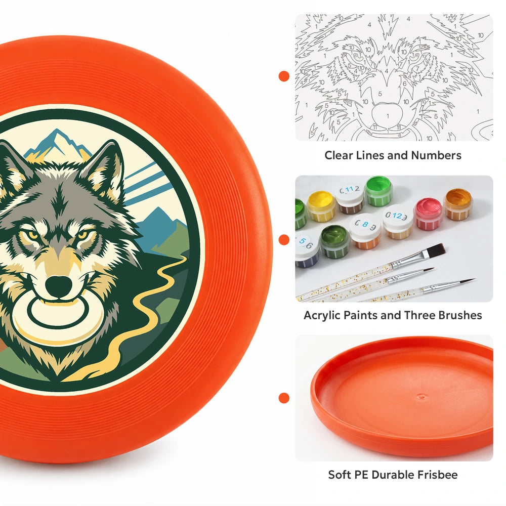 Paint by Numbers - Frisbee | Wolf in the Mountains