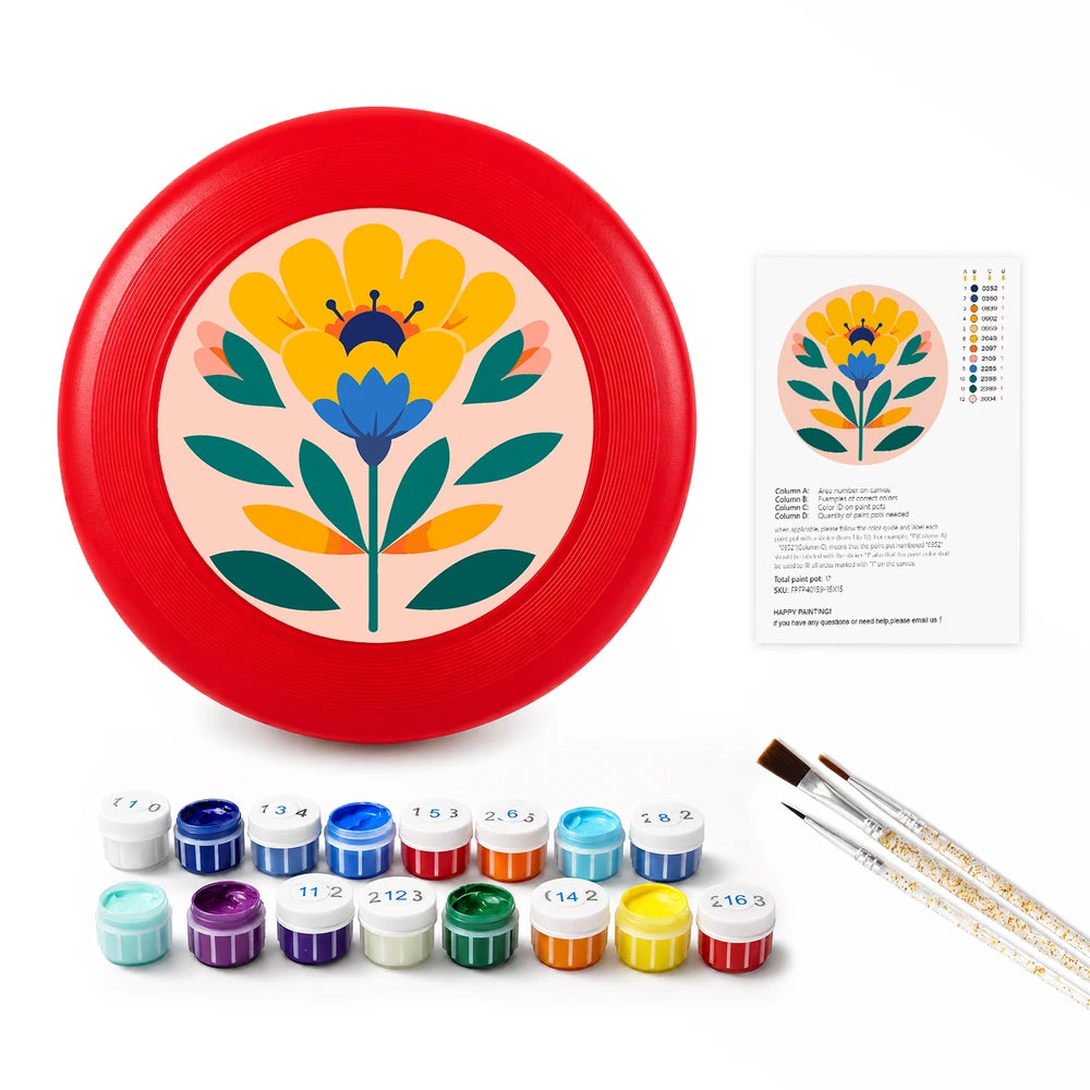 Paint by Numbers - Frisbee | Yellow Folk Flower