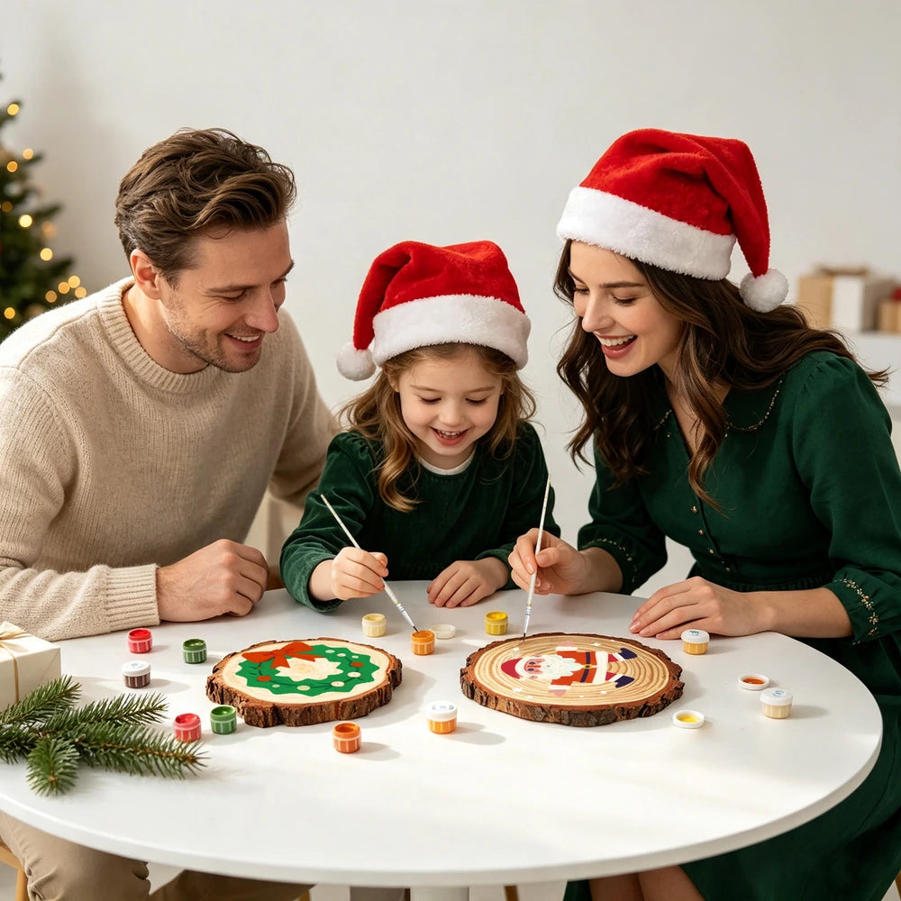 
Paint by Numbers - Wood Slice | Jolly Santa