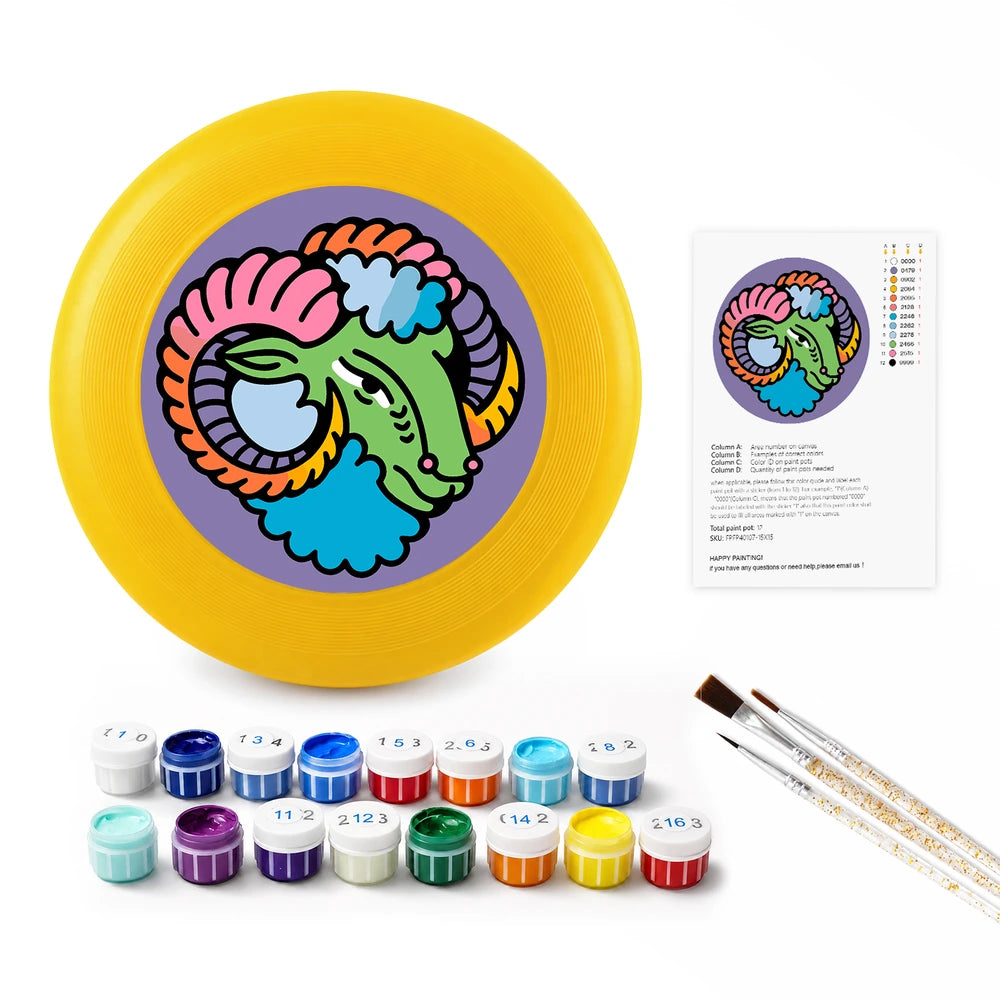
Paint by Numbers - Frisbee | Aries Ram Sign