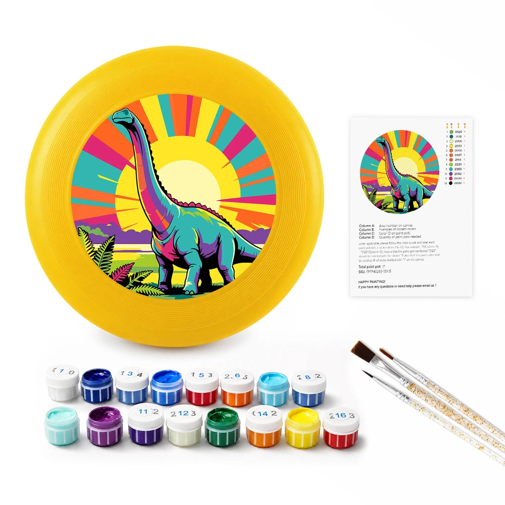 Paint by Numbers - Frisbee | Brontosaurus at Sunrise