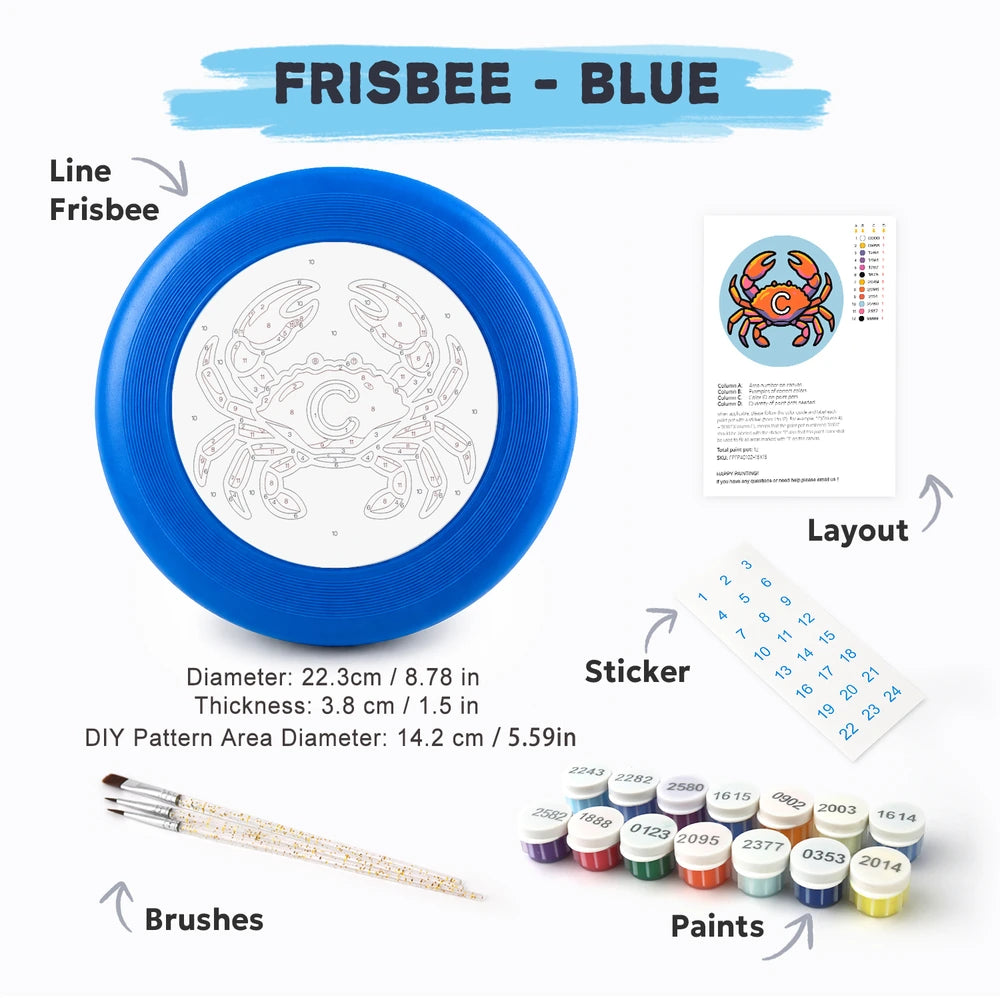 Paint by Numbers - Frisbee | Cancer Crab Sign