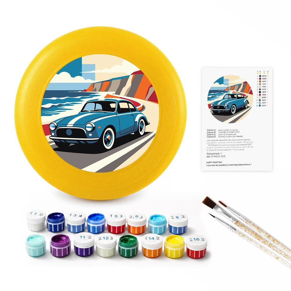 Paint by Numbers - Frisbee | Classic Car by the Sea