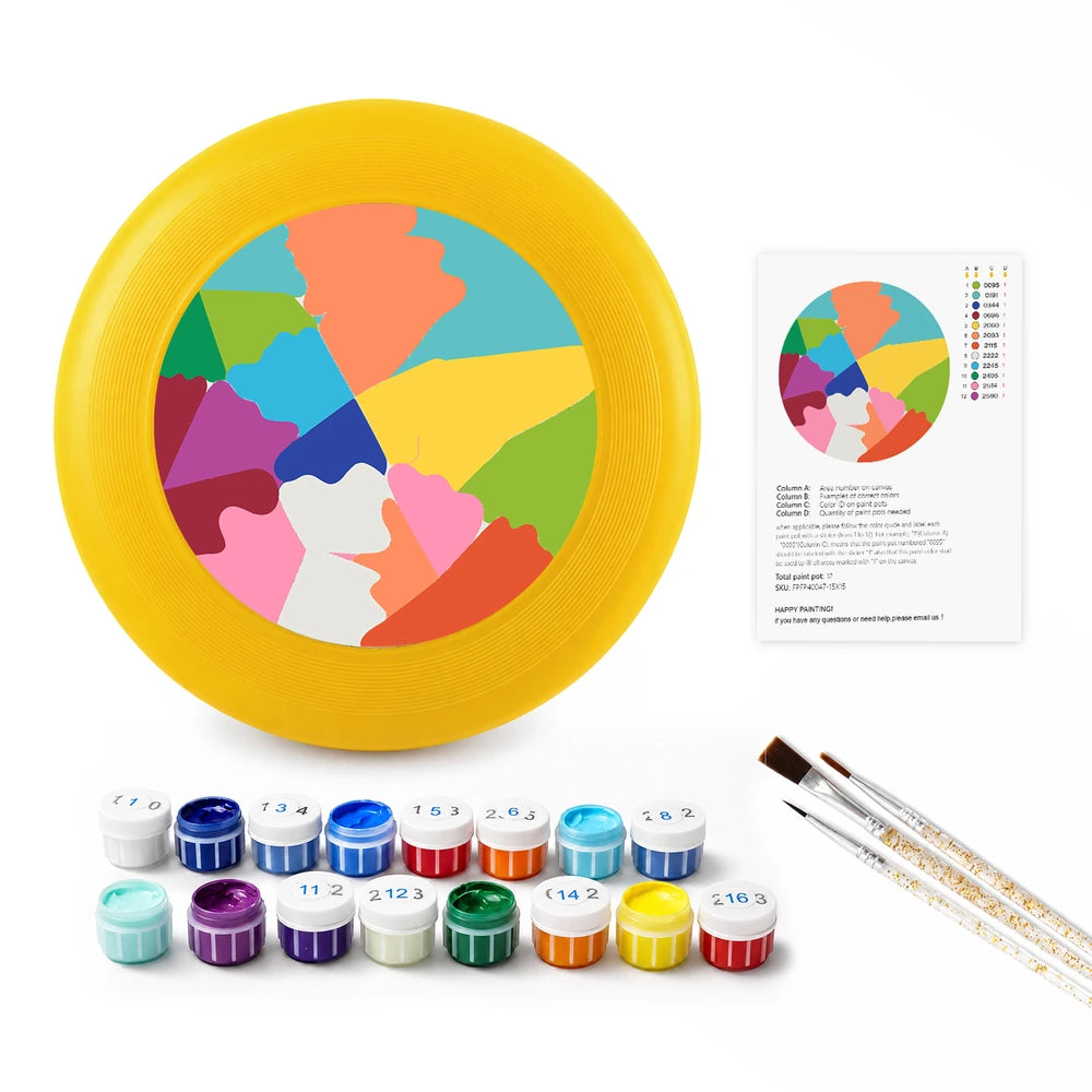 Paint by Numbers - Frisbee | Colour Block Wolf